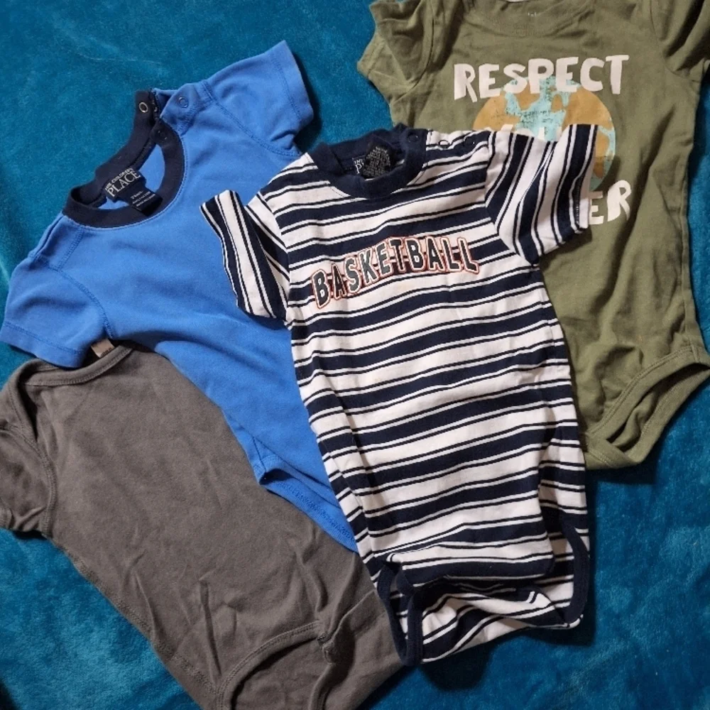 Striped Kids Snap Bottom Onesy Shirt - Bundles